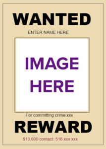 Wanted poster creator